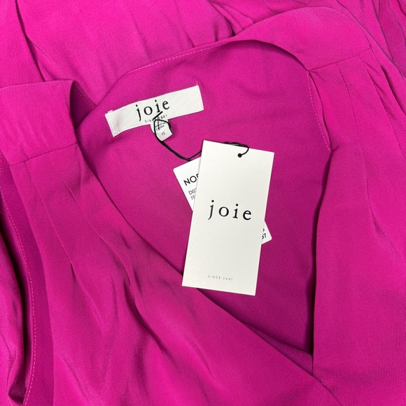 Joie Fuchsia Sheina Sleeveless Maxi Dress with Ruffle Accents - Picture 4 of 5